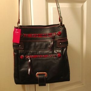 Candies Vintage black and plaid crossbody bag